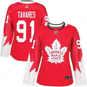 Adidas Maple Leafs #91 John Tavares Red Team Canada Authentic Women’s Stitched NHL Jersey