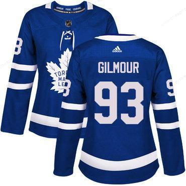 Adidas Maple Leafs #93 Doug Gilmour Blue Home Authentic Women’s Stitched NHL Jersey