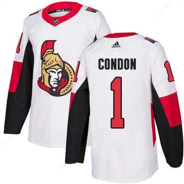 Adidas Men’s Ottawa Senators #1 Mike Condon Authentic White Away NHL Jersey