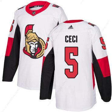 Adidas Men’s Ottawa Senators #5 Cody Ceci Authentic White Away NHL Jersey