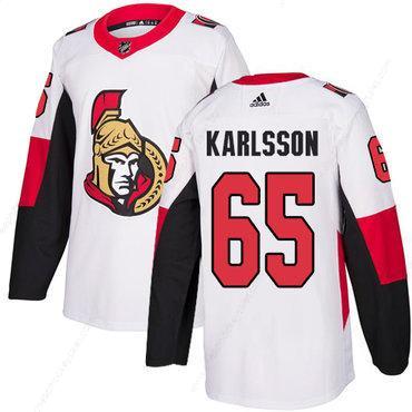 Adidas Men’s Ottawa Senators #65 Erik Karlsson Authentic White Away NHL Jersey