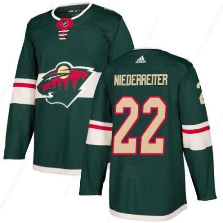 Adidas Minnesota Wild #22 Nino Niederreiter Green Home Authentic Stitched Youth NHL Jersey