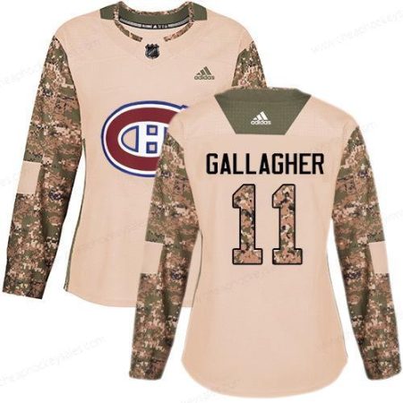 Adidas Montreal Canadiens #11 Brendan Gallagher Camo Authentic 2017 Veterans Day Women’s Stitched NHL Jersey