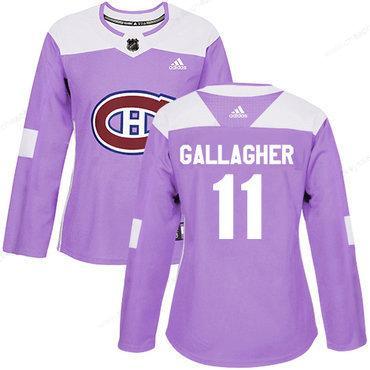 Adidas Montreal Canadiens #11 Brendan Gallagher Purple Authentic Fights Cancer Women’s Stitched NHL Jersey