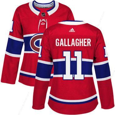 Adidas Montreal Canadiens #11 Brendan Gallagher Red Home Authentic Women’s Stitched NHL Jersey