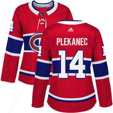 Adidas Montreal Canadiens #14 Tomas Plekanec Red Home Authentic Women’s Stitched NHL Jersey