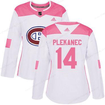 Adidas Montreal Canadiens #14 Tomas Plekanec White Pink Authentic Fashion Women’s Stitched NHL Jersey