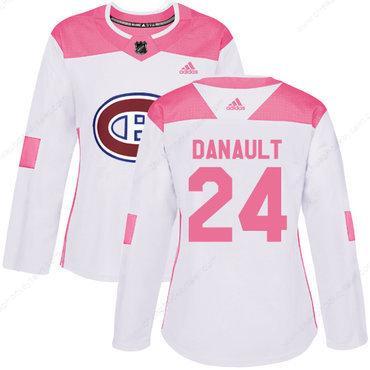 Adidas Montreal Canadiens #24 Phillip Danault White Pink Authentic Fashion Women’s Stitched NHL Jersey