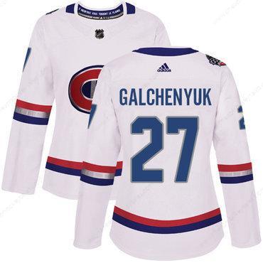 Adidas Montreal Canadiens #27 Alex Galchenyuk White Authentic 2017 100 Classic Women’s Stitched NHL Jersey