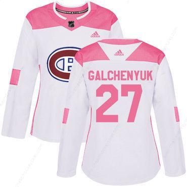 Adidas Montreal Canadiens #27 Alex Galchenyuk White Pink Authentic Fashion Women’s Stitched NHL Jersey