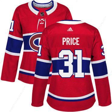 Adidas Montreal Canadiens #31 Carey Price Red Home Authentic Women’s Stitched NHL Jersey