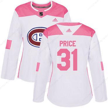 Adidas Montreal Canadiens #31 Carey Price White Pink Authentic Fashion Women’s Stitched NHL Jersey