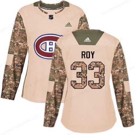 Adidas Montreal Canadiens #33 Patrick Roy Camo Authentic 2017 Veterans Day Women’s Stitched NHL Jersey