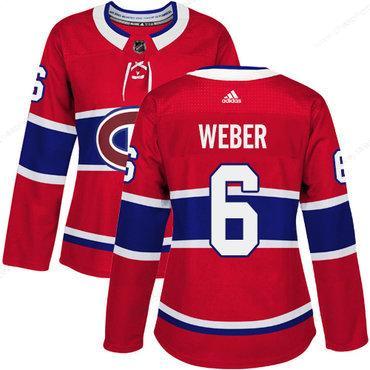 Adidas Montreal Canadiens #6 Shea Weber Red Home Authentic Women’s Stitched NHL Jersey