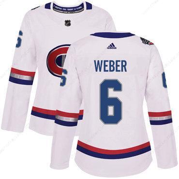 Adidas Montreal Canadiens #6 Shea Weber White Authentic 2017 100 Classic Women’s Stitched NHL Jersey