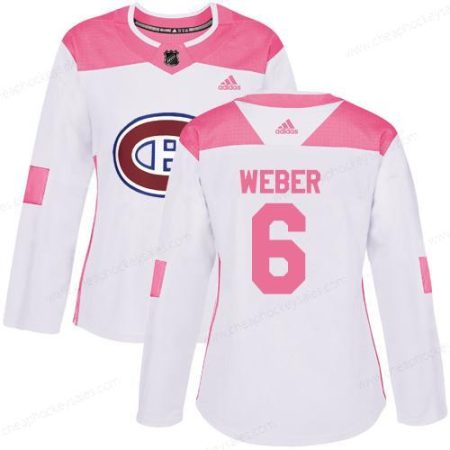 Adidas Montreal Canadiens #6 Shea Weber White Pink Authentic Fashion Women’s Stitched NHL Jersey