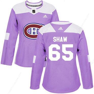 Adidas Montreal Canadiens #65 Andrew Shaw Purple Authentic Fights Cancer Women’s Stitched NHL Jersey