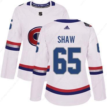 Adidas Montreal Canadiens #65 Andrew Shaw White Authentic 2017 100 Classic Women’s Stitched NHL Jersey