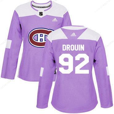 Adidas Montreal Canadiens #92 Jonathan Drouin Purple Authentic Fights Cancer Women’s Stitched NHL Jersey