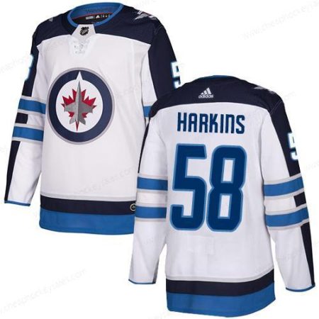 Adidas NHL Winnipeg Jets #58 Jansen Harkinsaway White Authentic Jersey