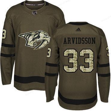 Adidas Nashville Predators #33 Viktor Arvidsson Green Salute To Service Stitched Youth NHL Jersey