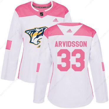 Adidas Nashville Predators #33 Viktor Arvidsson White Pink Authentic Fashion Women’s Stitched NHL Jersey