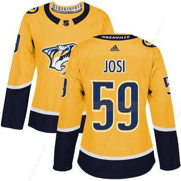 Adidas Nashville Predators #59 Roman Josi Yellow Home Authentic Women’s Stitched NHL Jersey