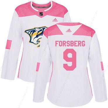 Adidas Nashville Predators #9 Filip Forsberg White Pink Authentic Fashion Women’s Stitched NHL Jersey