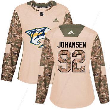 Adidas Nashville Predators #92 Ryan Johansen Camo Authentic 2017 Veterans Day Women’s Stitched NHL Jersey