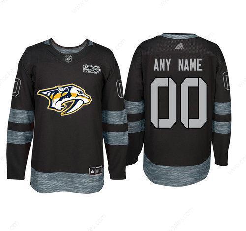 Adidas Nashville Predators Black 1917-2017 100Th Anniversary Stitched NHL Custom Jersey