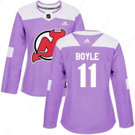 Adidas New Jersey Devils #11 Brian Boyle Purple Authentic Fights Cancer Women’s Stitched NHL Jersey