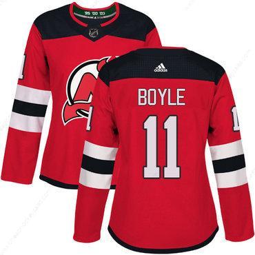 Adidas New Jersey Devils #11 Brian Boyle Red Home Authentic Women’s Stitched NHL Jersey