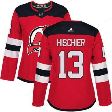 Adidas New Jersey Devils #13 Nico Hischier Red Home Authentic Women’s Stitched NHL Jersey