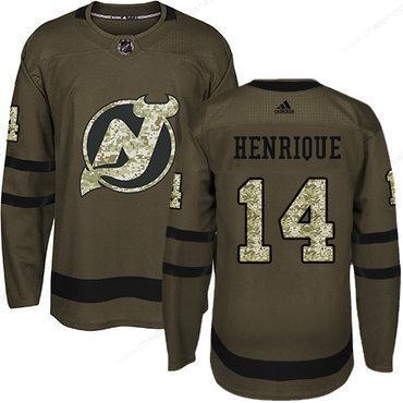 Adidas New Jersey Devils #14 Adam Henrique Green Salute To Service Stitched Youth NHL Jersey