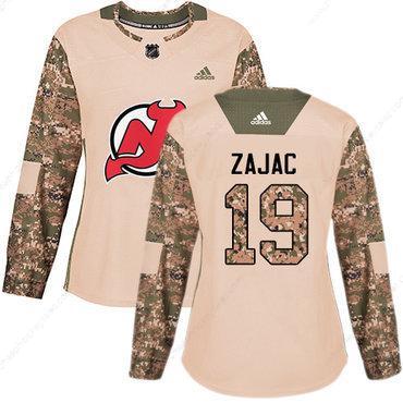 Adidas New Jersey Devils #19 Travis Zajac Camo Authentic 2017 Veterans Day Women’s Stitched NHL Jersey