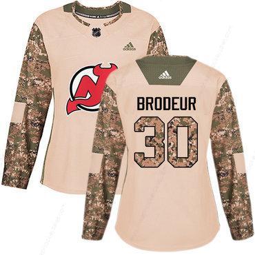 Adidas New Jersey Devils #30 Martin Brodeur Camo Authentic 2017 Veterans Day Women’s Stitched NHL Jersey