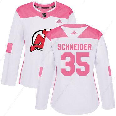 Adidas New Jersey Devils #35 Cory Schneider White Pink Authentic Fashion Women’s Stitched NHL Jersey