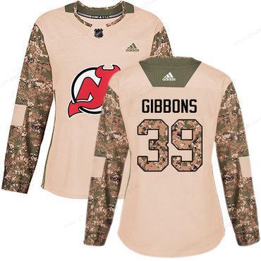 Adidas New Jersey Devils #39 Brian Gibbons Camo Authentic 2017 Veterans Day Women’s Stitched NHL Jersey