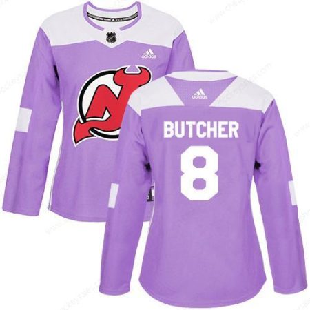 Adidas New Jersey Devils #8 Will Butcher Purple Authentic Fights Cancer Women’s Stitched NHL Jersey