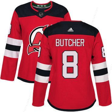 Adidas New Jersey Devils #8 Will Butcher Red Home Authentic Women’s Stitched NHL Jersey