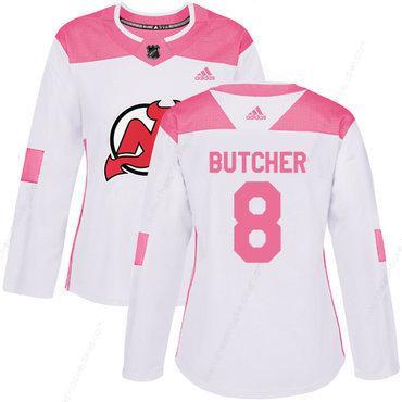 Adidas New Jersey Devils #8 Will Butcher White Pink Authentic Fashion Women’s Stitched NHL Jersey