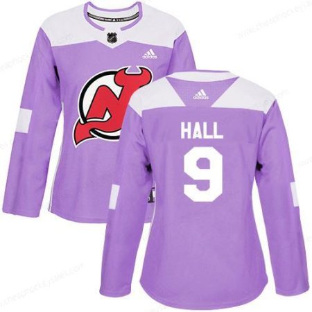 Adidas New Jersey Devils #9 Taylor Hall Purple Authentic Fights Cancer Women’s Stitched NHL Jersey