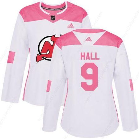 Adidas New Jersey Devils #9 Taylor Hall White Pink Authentic Fashion Women’s Stitched NHL Jersey