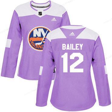Adidas New York Islanders #12 Josh Bailey Purple Authentic Fights Cancer Women’s Stitched NHL Jersey