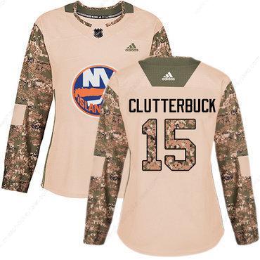 Adidas New York Islanders #15 Cal Clutterbuck Camo Authentic 2017 Veterans Day Women’s Stitched NHL Jersey
