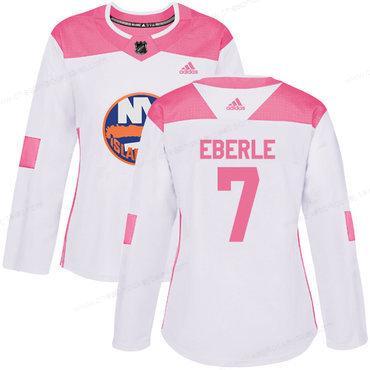 Adidas New York Islanders #7 Jordan Eberle White Pink Authentic Fashion Women’s Stitched NHL Jersey