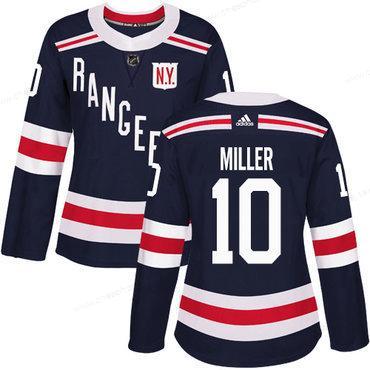 Adidas New York Rangers #10 J.T. Miller Navy Blue Authentic 2018 Winter Classic Women’s Stitched NHL Jersey