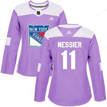 Adidas New York Rangers #11 Mark Messier Purple Authentic Fights Cancer Women’s Stitched NHL Jersey