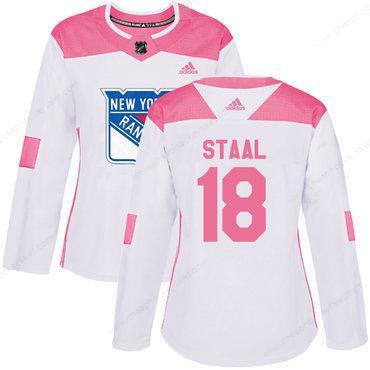 Adidas New York Rangers #18 Marc Staal White Pink Authentic Fashion Women’s Stitched NHL Jersey