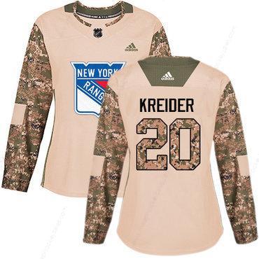 Adidas New York Rangers #20 Chris Kreider Camo Authentic 2017 Veterans Day Women’s Stitched NHL Jersey